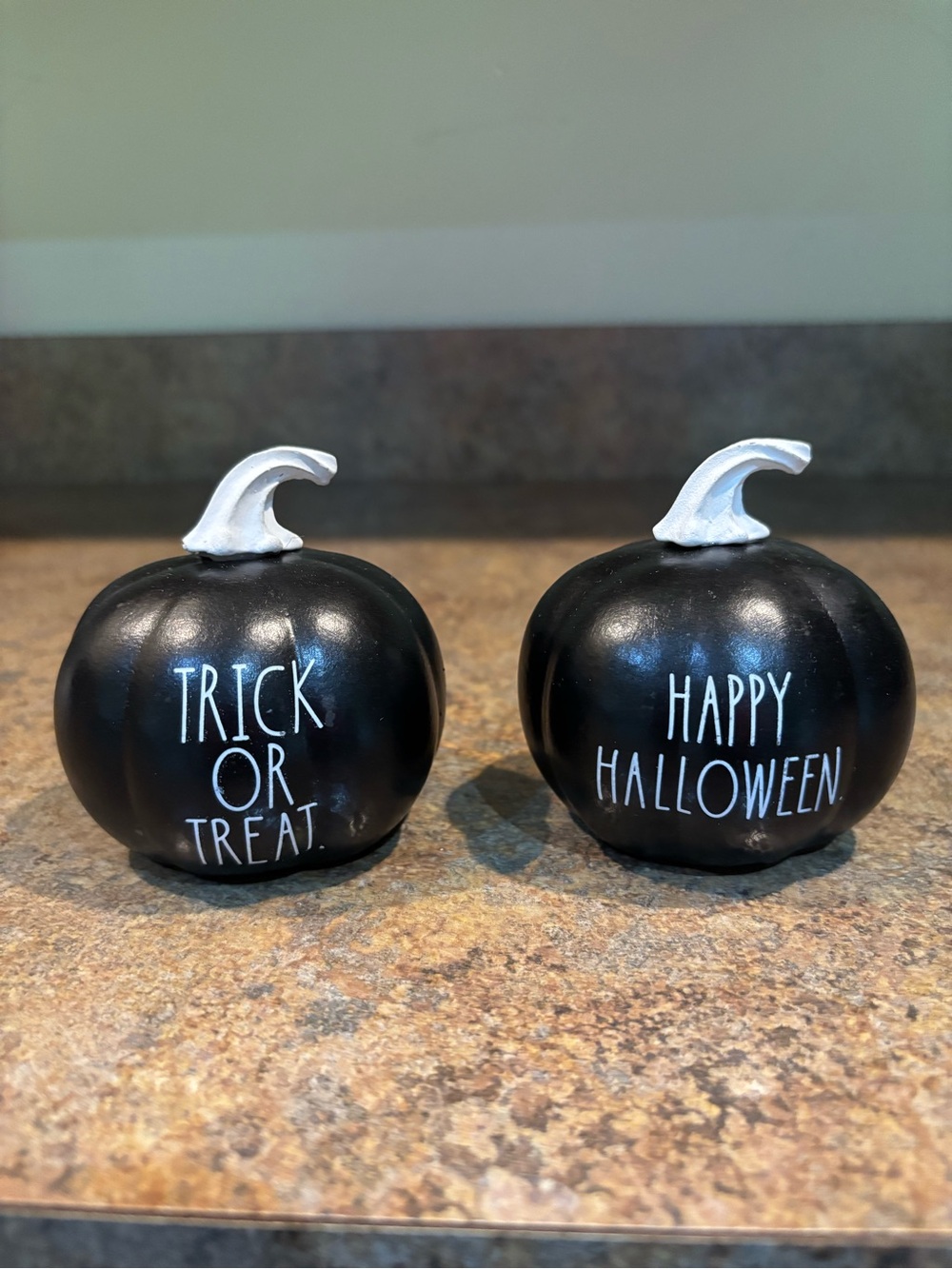 Halloween fall Black Pumpkin home decor Rae Dunn